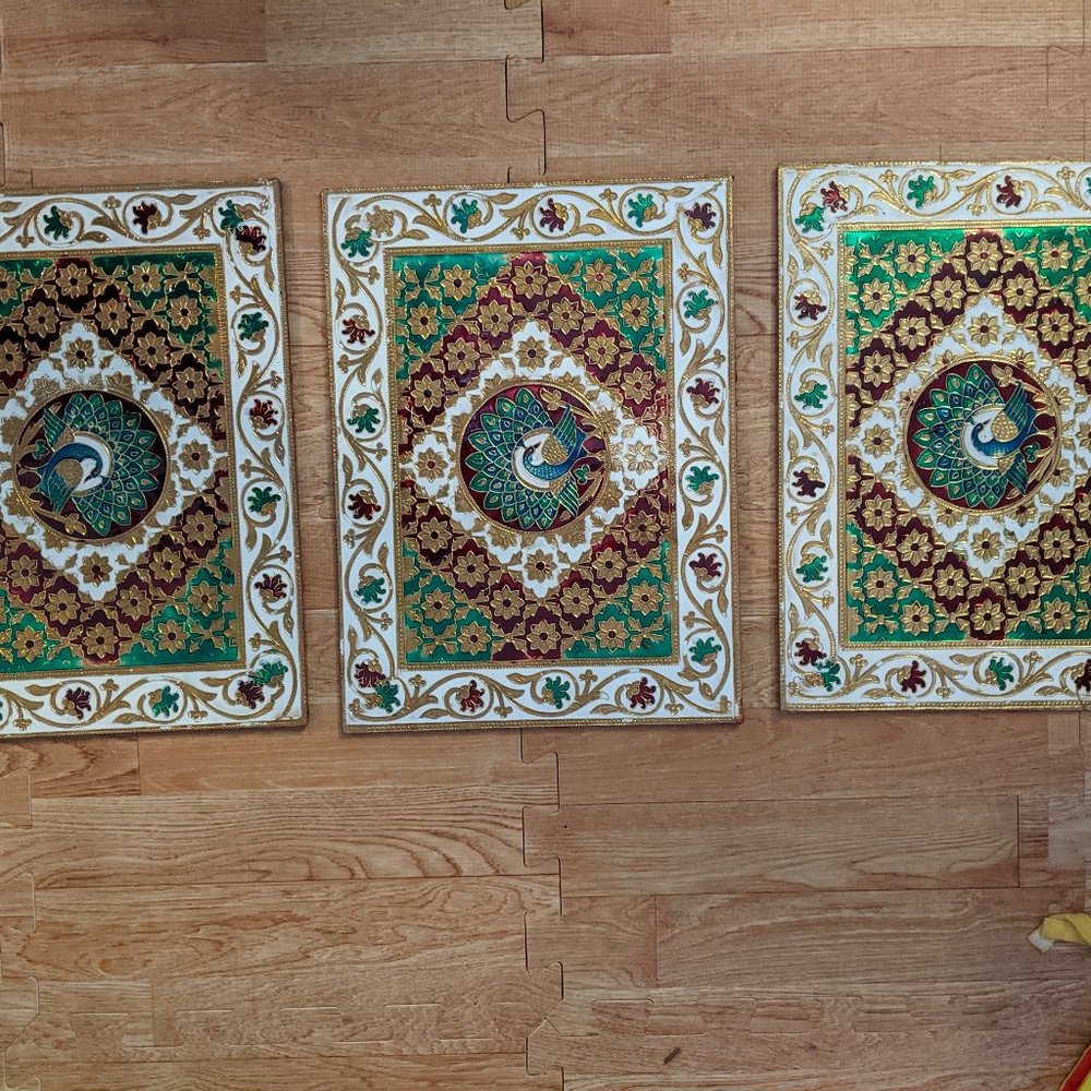 Four Indian placemats
